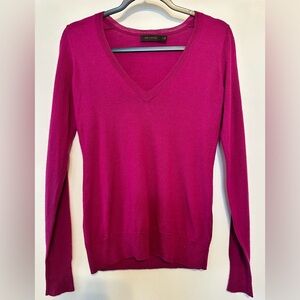 The Limited Women's Fuchsia V-Neck Sweater